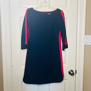 Vince Camuto Side Stripes A-Line Dress Blue Sz 8